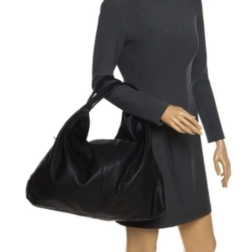 Furla Black Leather Elisabeth Hobo sling bag